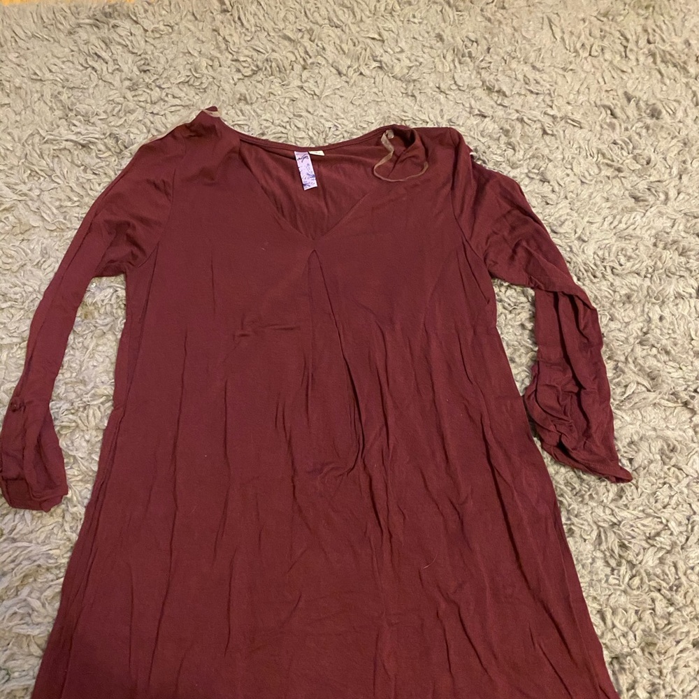 Francescas maroon dress